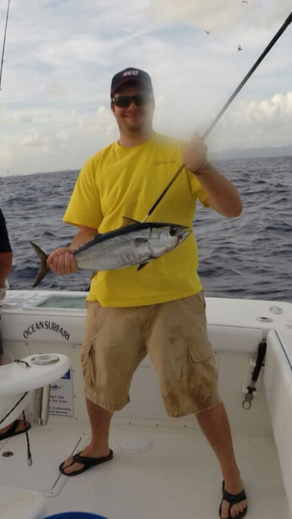 Dan and a Blackfin Tuna he caught.